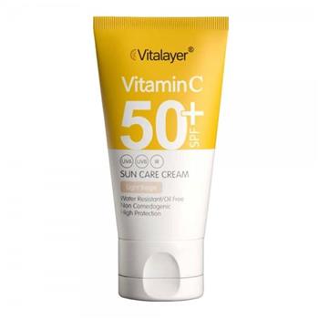 ضد آفتاب رنگی ویتالیر | Vitalayer حاوی ویتامین سی SPF50+ رنگ بژ روشن حجم 40 میل