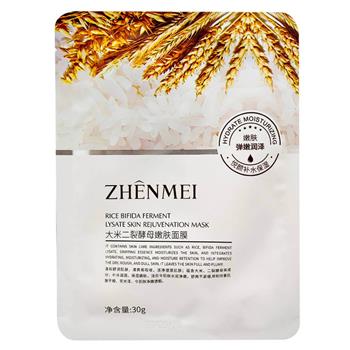 ماسک ورقه ای صورت ZHENMEI حاوی پروتئین برنج و گندم وزن 30 گرم