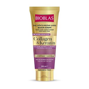 کرم مو ضد ریزش بیوبلاس | BIOBLAS مناسب موهای نازک حاوی کلاژن و کراتین 250 میل
