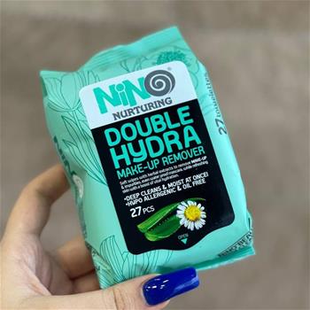 دستمال مرطوب پاک کننده آرایش نینو مدل Double Hydra بسته 27 عددی