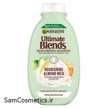 شامپو مو گارنیر | Garnier سری Ultimate Blends مدل Almond Milk & Agave Sap حجم 400 میل