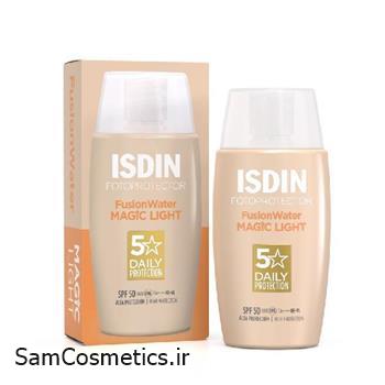 ضد آفتاب رنگی فیوژن واتر ایزدین | ISDIN مدل مجیک لایت SPF50 حجم 50 میل