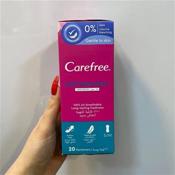 پد روزانه کرفری | Carefree سایز کوچک و مدیوم بسته 20 عددی