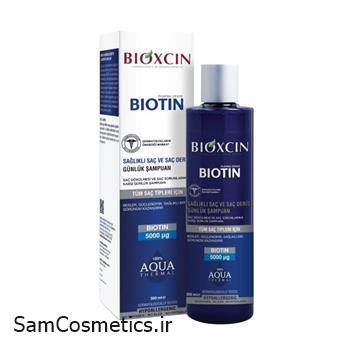 شامپو بیوتین ضدریزش بیوکسین | BIOXCIN مناسب انواع مو حجم 300 میل