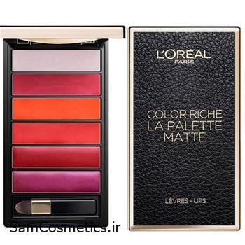 پالت رژ لب 6 رنگ لورآل | Loreal سری Color Rich مدل Bold