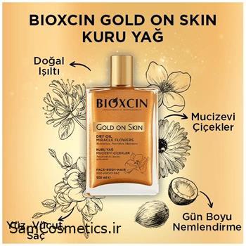 روغن شاین صورت، بدن و مو بیوکسین | Bioxcin سری gold on skin حجم 100 میل