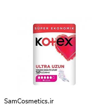 نوار بهداشتی کوتکس | kotex ویژه شب مدل Ultra Uzun بسته 18 عددی