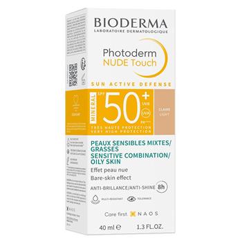ضد آفتاب رنگی بایودرما | Bioderma مدل SPF50 Photoderm Nude Touch حجم 40 میل