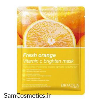 ماسک ورقه ای روشن کننده بیوآکوا | BIOAQUA عصاره پرتقال حجم 25 گرم