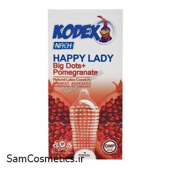 کاندوم خاردار کدکس | Kodex مدل Happy Lady بسته 12 عددی