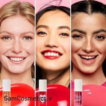 تینت لب و گونه بنفیت رنگ قرمز آتشی | benefit Cheek & Lip LOVETINT | مدل LOVETINT