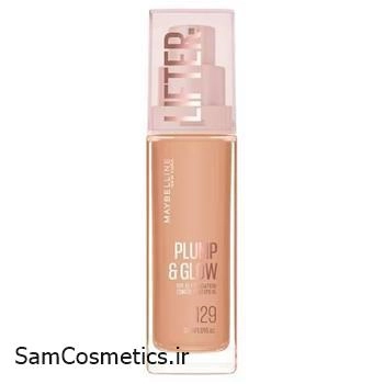 کرم پودر میبلین Lifter Plump & Glow شماره 129 حجم 30 میل | Maybelline Lifter Plump & Glow Foundation