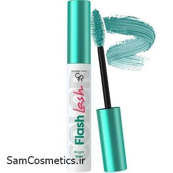 ریمل رنگی گلدن رز رنگ BRIGHT MINT (سبز) حجم 9 میل | Golden Rose Flash Lash Colored Mascara