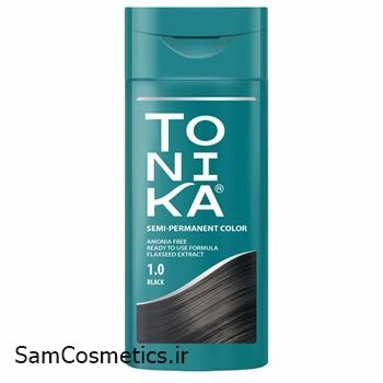 شامپو رنگساژ تونیکا | TONIKA رنگ مشکی شماره 1.0 حجم 150 میل