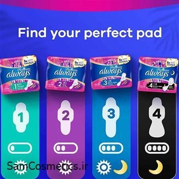 نوار بهداشتی الویز | Always ویژه شب مدل Platinum Mega Pack سایز 3 بسته 22 عددی