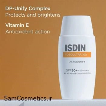ضد آفتاب ایزدین بی رنگ SPF 50+ مدل Active Unify حجم 50 میل | Isdin FotoUltra 100 Active Unify