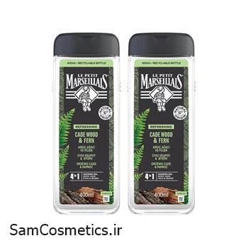 شامپو بدن 2تایی لی پتیت مارسلیاس رایحه چوب و سرخس 400 میل | Le Petit Marseillais