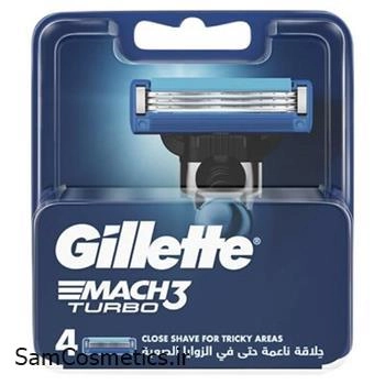 تیغ یدک بسته 4 عددی ژیلت | gillette مدل MACH 3 TURBO