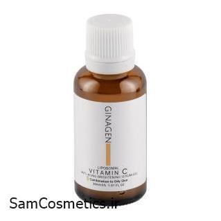 ژل سرم ویتامین C ژیناژن مدل Liposomal مناسب پوست چرب و مختلط حجم 30 میل | Ginagen