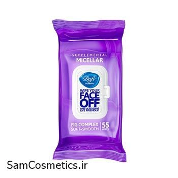 دستمال مرطوب درب دار 55 تایی دافی بنفش