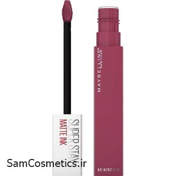 رژ لب مایع مات میبلین | maybelline مدل سوپر استی  رنگ 155 حجم 5 میل