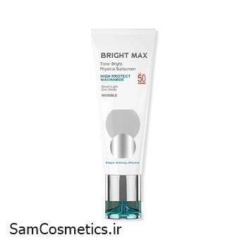 ضد آفتاب فیزیکال بی رنگی برایت مکس مدل تن برایت 40 میل | BRIGHT MAX Physical Sunscreen