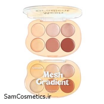 پالت کانتور و هایلایتر 6 رنگ فبل | Febble مدل Mesh Gradient