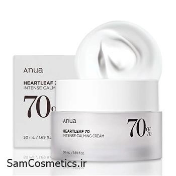 کرم تسکین دهنده و آبرسان آنوا هارت‌لیف 70% حجم 50 میل | Anua Heartleaf 70% Intense Calming Cream