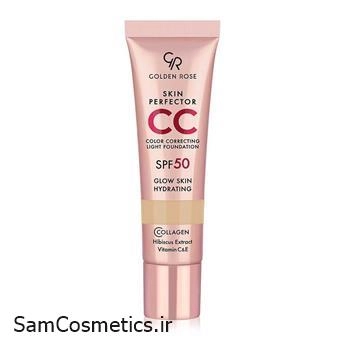 سی سی کرم گلدن رز SPF50 مدل Skin Perfector کد 101 (Beige) | Golden Rose CC Light Foundation