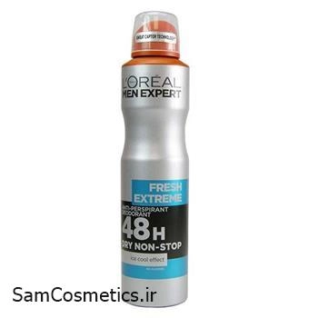 اسپری ضد تعریق مردانه لورال | L'OREAL مدل Fresh Extreme حجم 250 میل