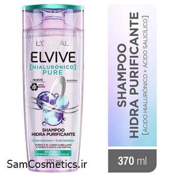 شامپو مو سر لورال |‌ L'OREAL سری elvive مدل Hialuronico Pure حجم 370 میل