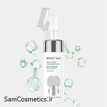 فوم شستشو برایت مکس مدل آکنه برایت 150 میل | BRIGHT MAX Cleansing Foam | مناسب پوست چرب