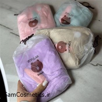کلاه حوله ای دکمه دار مناسب انواع مو