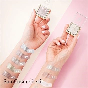 سایه شاین تکی گلدن رز مدل Glitter Glow کد 02 | Golden Rose Eyeshadow