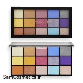 پالت سایه 15 رنگ رولوشن مدل Spirited Love حجم 16.5 گرم | Revolution Reloaded Eyeshadow Palette