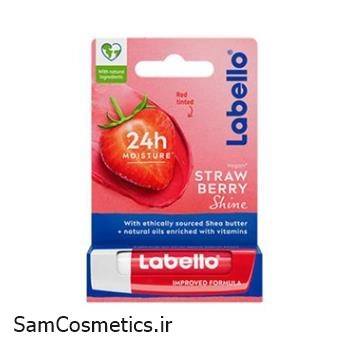 بالم لب لابلو شاین مدل توت فرنگی 4.8 گرم | Labello Strawberry Shine Lip Balm