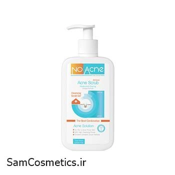 ژل شستشوی صورت و بدن لایه بردار نو آکنه حجم 235 میل | No Acne Cleansing Scrub Gel | پوست چرب