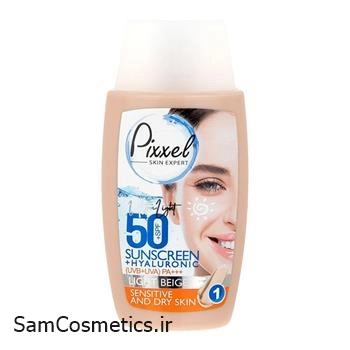 ضد آفتاب رنگی پیکسل مناسب پوست خشک +SPF50 حجم 50 میل