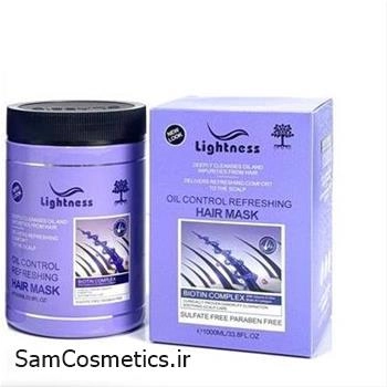 ماسک مو داخل حمام موی چرب لایتنس مدل OIL CONTROL حجم 1000 میل | بدون سولفات و پارابن | Lightness