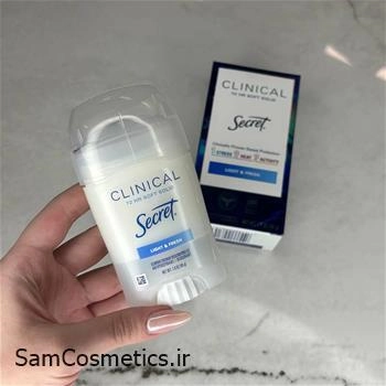 مام ضد تعریق کلینیکال سکرت | Secret Clinical مدل Light & Fresh حجم 45 گرم
