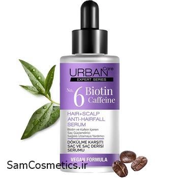 سرم تقویت پوست سر اربن کر مدل بیوتین و کافئین ضد ریزش حجم 50 میل | Urban Care