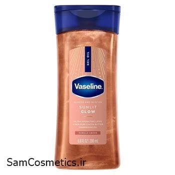 روغن بدن شاین وازلین مدل Sunlit Glow حجم 200 میل | Vaseline Glazed and Glisten Body Gel Oil