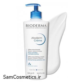 کرم صورت و بدن آتودرم بایودرما | Bioderma مناسب پوست نرمال و حساس حجم 500 میل