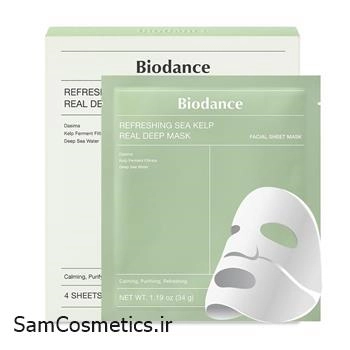 ماسک ورقه ای هیدروژلی بایودنس جلبک دریایی Refreshing حجم 34 گرم | BIODANCE Refreshing Seaweed Mask