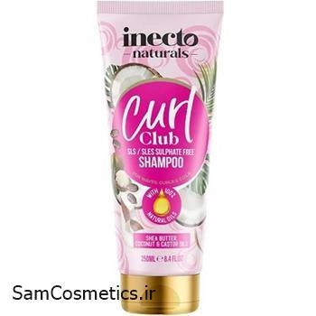 شامپو حالت دهنده مو فر اینکتو | Inecto سری Curl حاوی عصاره نارگیل حجم 250 میل