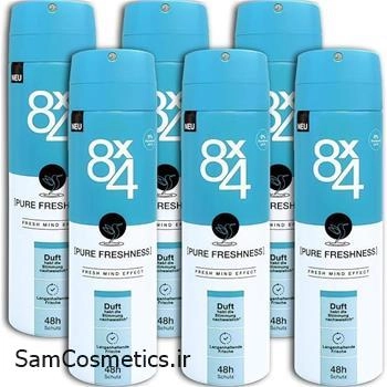 اسپری ضد تعریق 4×8 مدل Pure Freshness حجم 150 میل | 8x4 Deodorant Spray