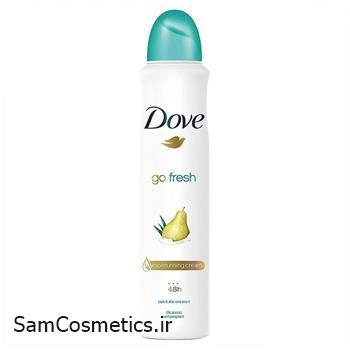 اسپری ضد تعریق زنانه داو | Dove رایحه گلابی و آلوئه ورا حجم 250 میل