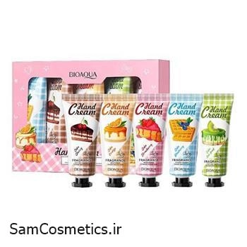 پک کرم دست 5 تایی مدل بیوآکوا | BIOAQUA کیک میوه