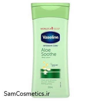 لوسیون بدن وازلین | Vaseline مدل Aloe Soothe حجم 200 میل