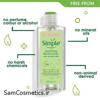 تونر تسکین دهنده سیمپل | Simple حجم 200 میل